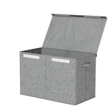 Toy Boxes: Keezi Large Toy Box Chest Storage with Flip-Top Lid Foldable Organizer Bins Grey