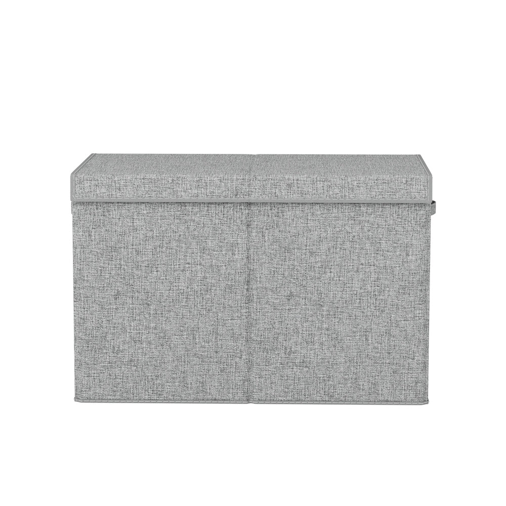 Toy Boxes: Keezi Large Toy Box Chest Storage with Flip-Top Lid Foldable Organizer Bins Grey
