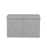 Toy Boxes: Keezi Large Toy Box Chest Storage with Flip-Top Lid Foldable Organizer Bins Grey