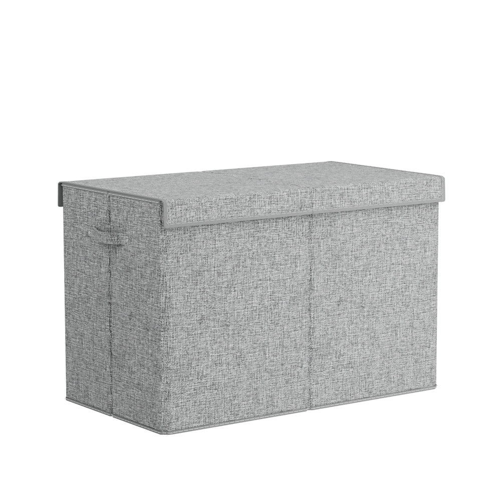 Toy Boxes: Keezi Large Toy Box Chest Storage with Flip-Top Lid Foldable Organizer Bins Grey