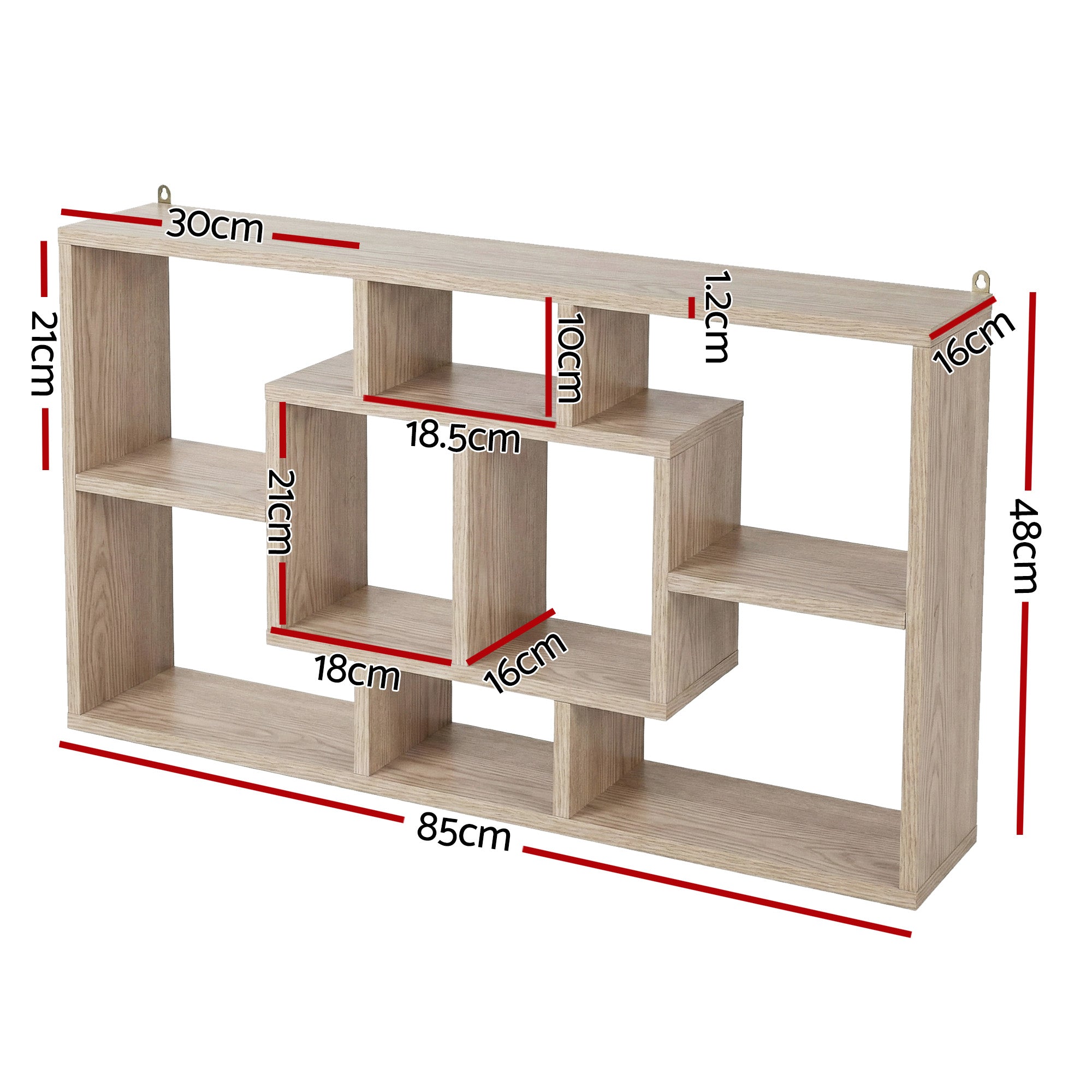 Bookcases & Shelves: Artiss Floating Wall Shelves Bookshelf Wood