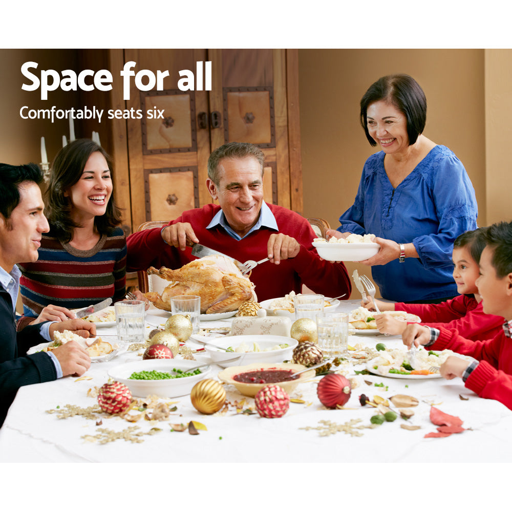 Dining Tables: Artiss Dining Table Rectangular Extendable White