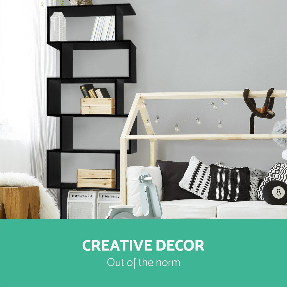 Bookcases & Shelves: Artiss Bookshelf 6 Tiers - RIVA Black