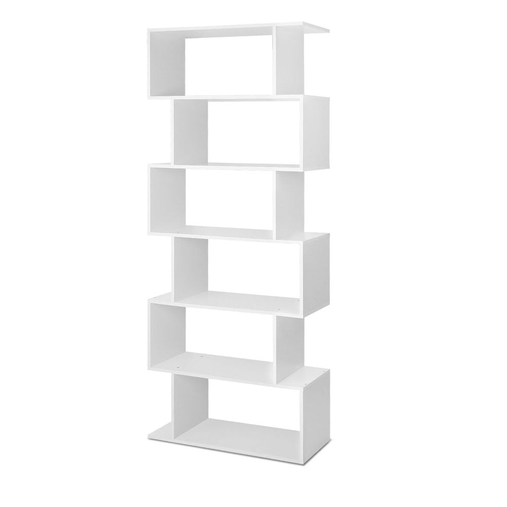 Bookcases & Shelves: Artiss Bookshelf 6 Tiers - RIVA White