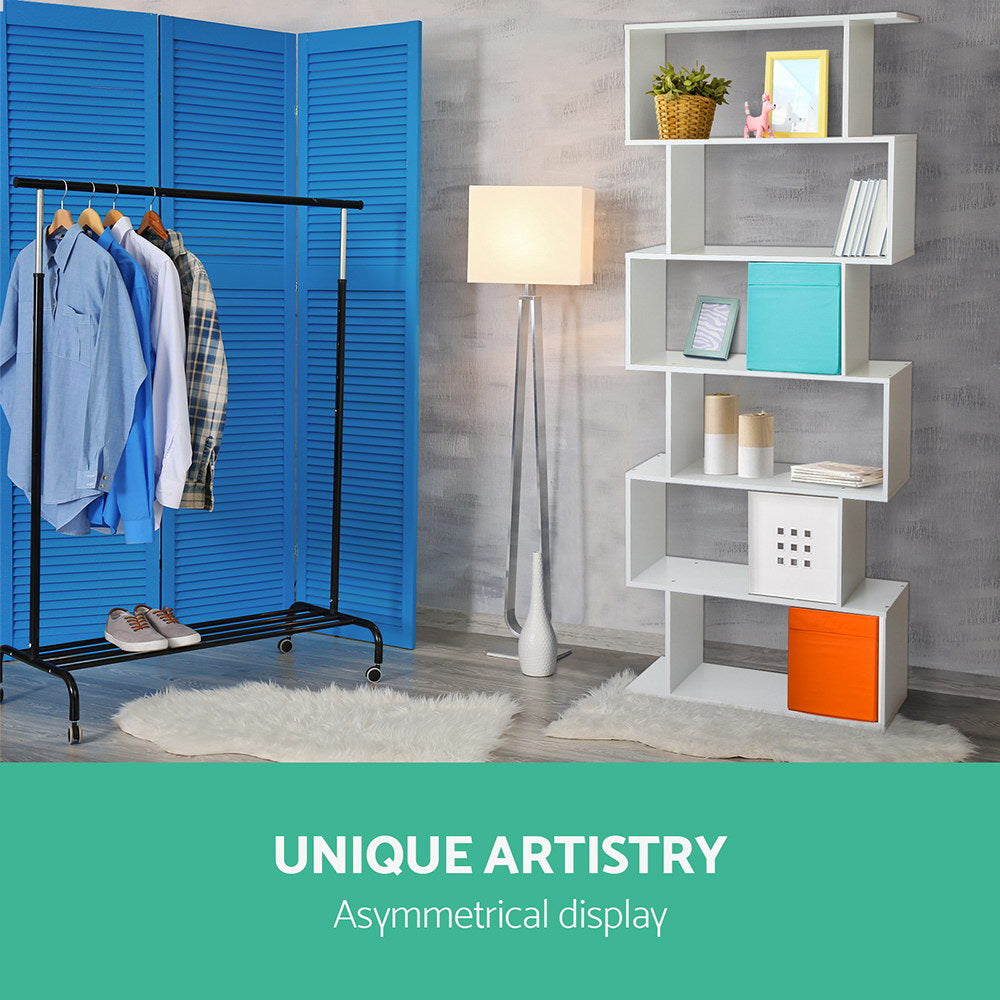 Bookcases & Shelves: Artiss Bookshelf 6 Tiers - RIVA White