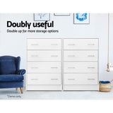 Dressers: Artiss 4 Chest of Drawers - ANDES White