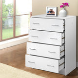Dressers: Artiss 4 Chest of Drawers - ANDES White