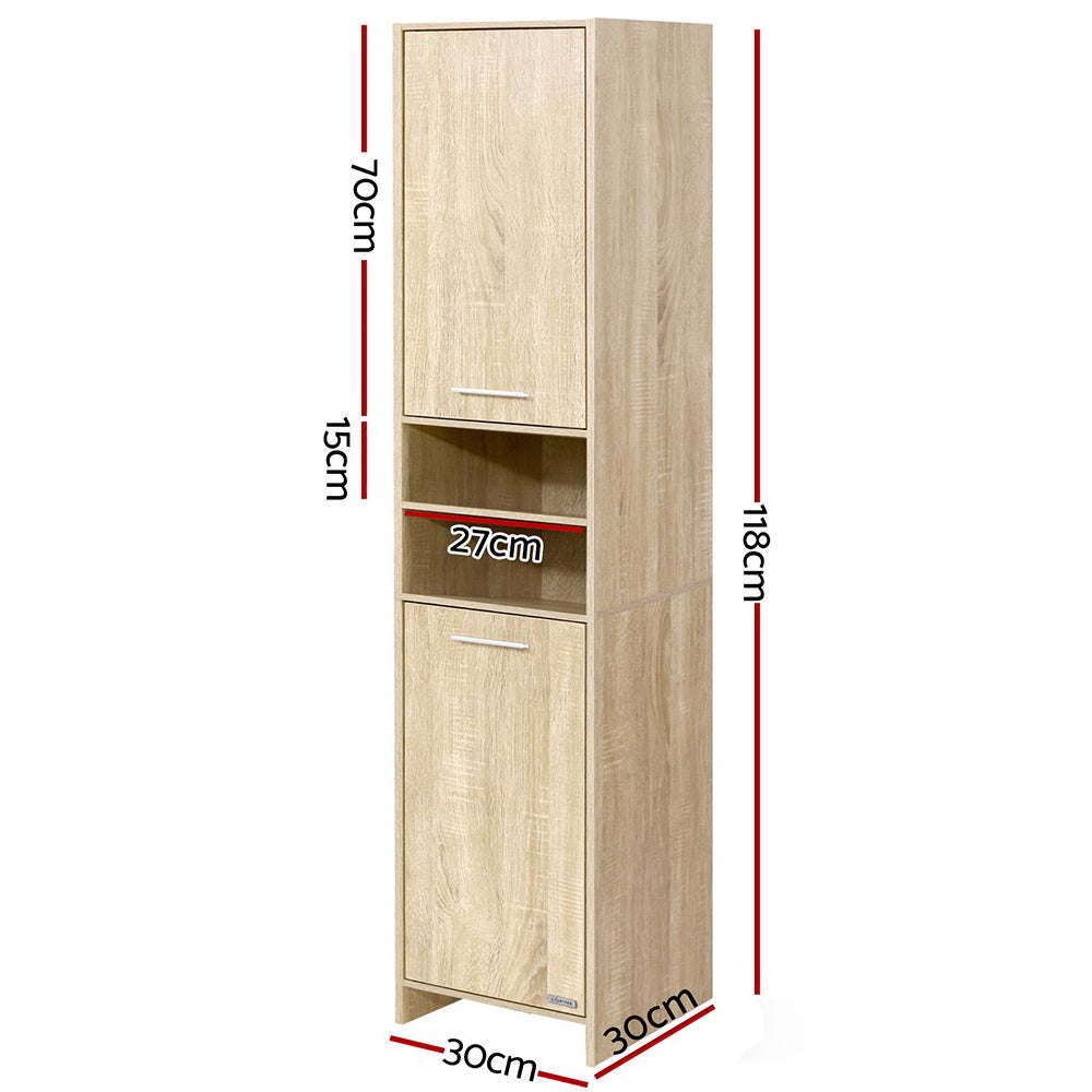 Bathroom Cabinets, Cupboards & Storage: Artiss Bathroom Cabinet Storage 185cm Wooden