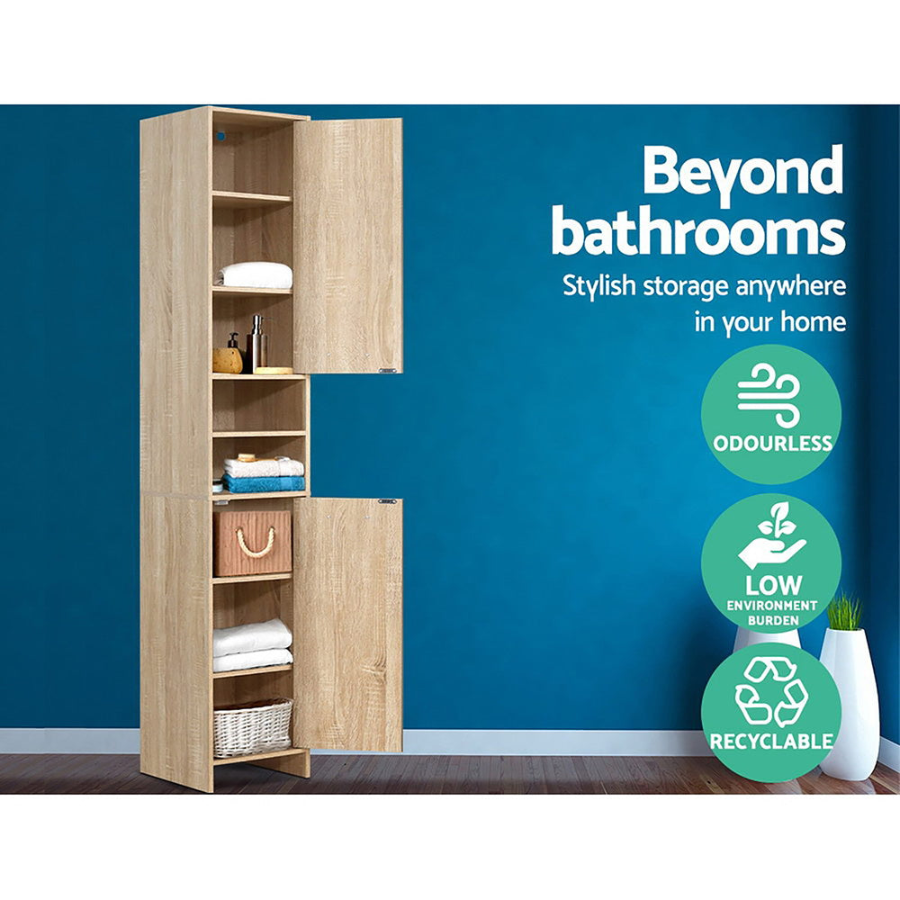 Bathroom Cabinets, Cupboards & Storage: Artiss Bathroom Cabinet Storage 185cm Wooden