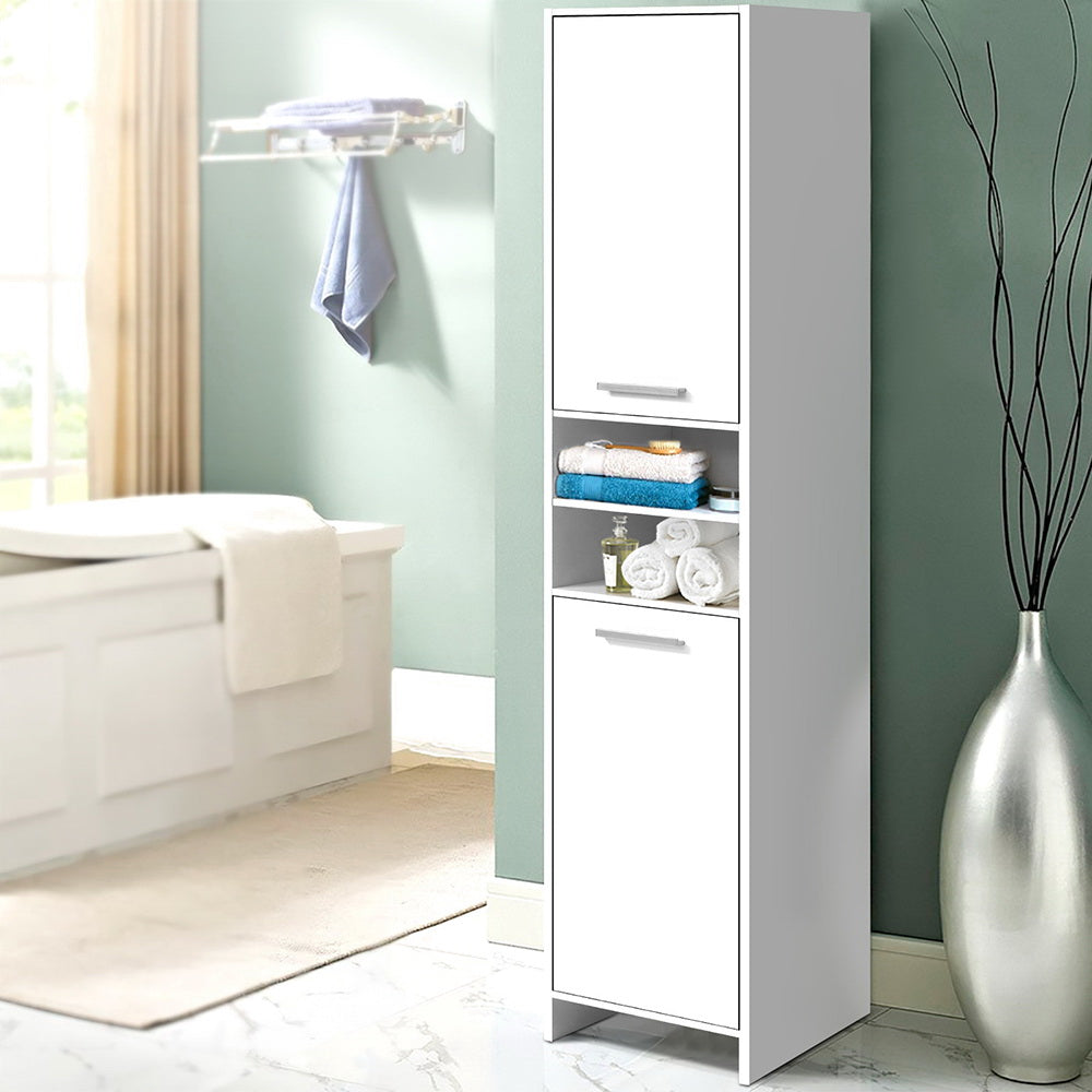 Bathroom Cabinets, Cupboards & Storage: Artiss Bathroom Cabinet Storage 185cm White