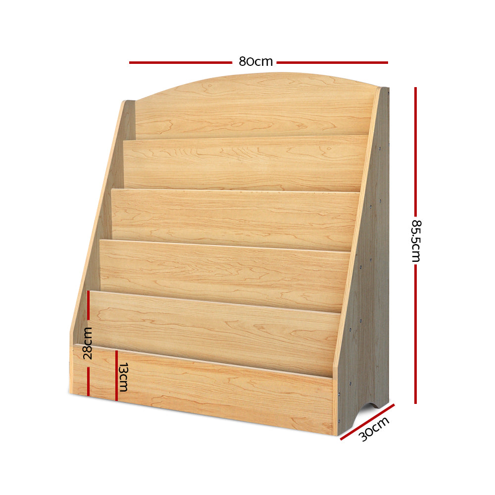 Kid's Bookcases & Shelves: Keezi 5 Tiers Kids Bookshelf Magazine Shelf Organiser Bookcase Display Rack