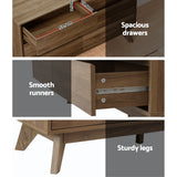 Clothing & Wardrobe Storage: Artiss 6 Chest of Drawers - XAVI Walnut