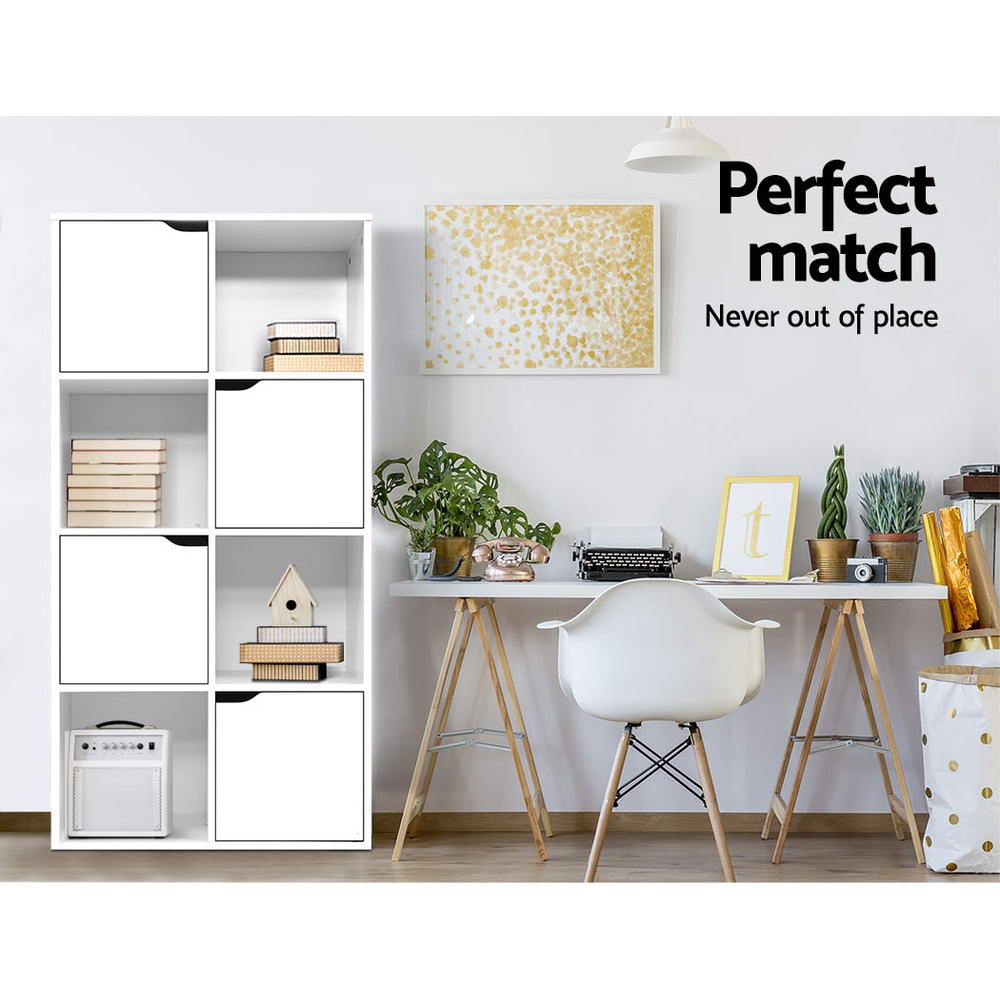 Bookcases & Shelves: Artiss Bookshelf 8 Cube Shlef - DANA White