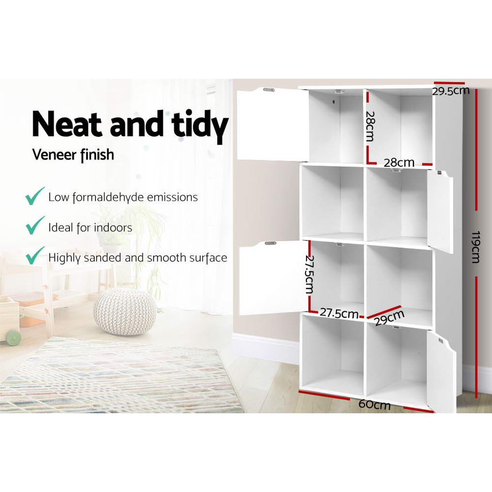 Bookcases & Shelves: Artiss Bookshelf 8 Cube Shlef - DANA White