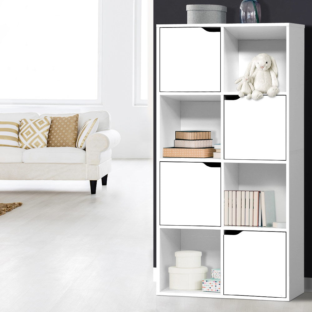 Bookcases & Shelves: Artiss Bookshelf 8 Cube Shlef - DANA White