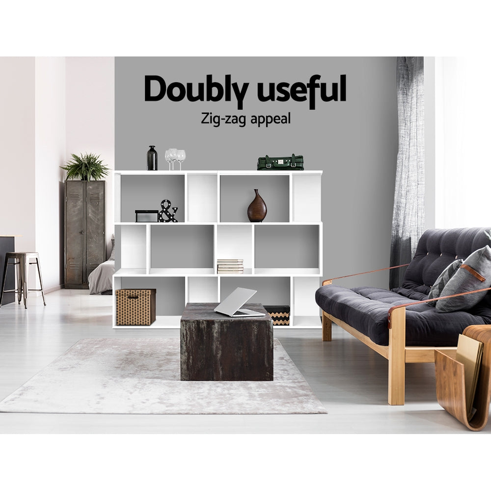 Bookcases & Shelves: Artiss Bookshelf 3 Tiers - NINA White
