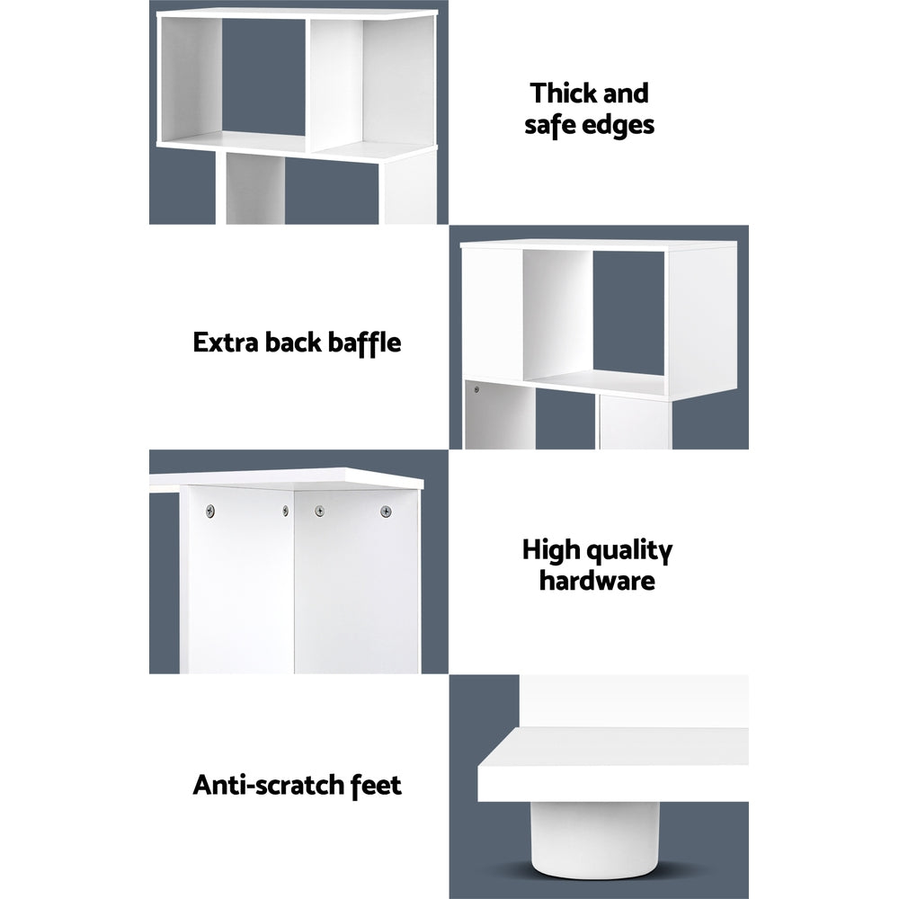 Bookcases & Shelves: Artiss Bookshelf 3 Tiers - NINA White