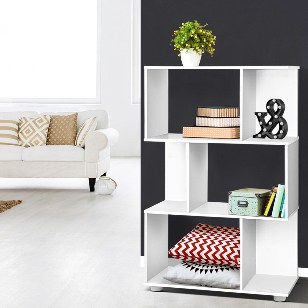 Bookcases & Shelves: Artiss Bookshelf 3 Tiers - NINA White