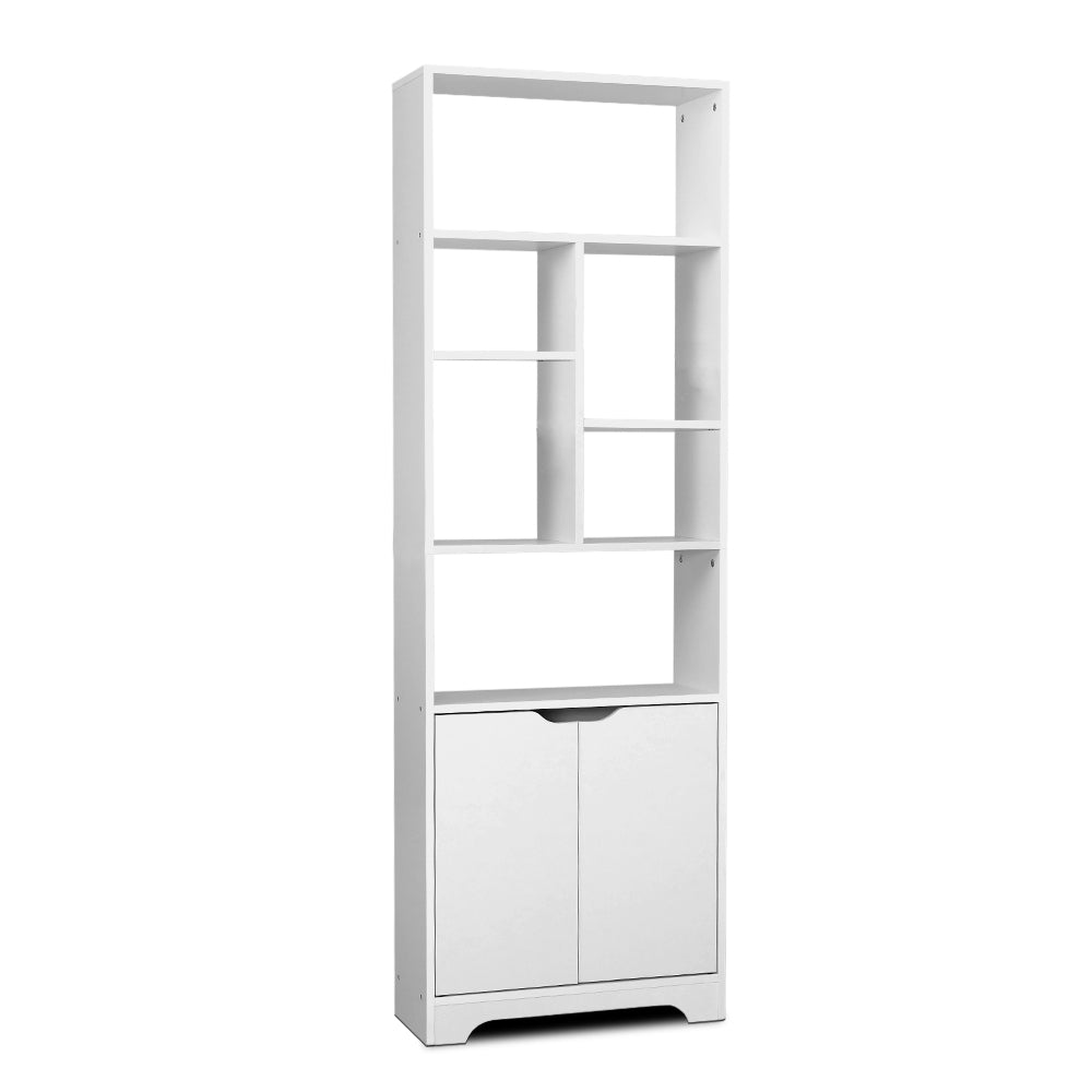 Bookcases & Shelves: Artiss Bookshelf with Cabinet - GINA White