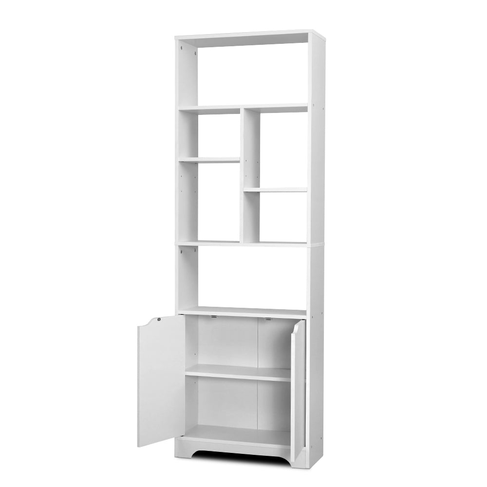 Bookcases & Shelves: Artiss Bookshelf with Cabinet - GINA White