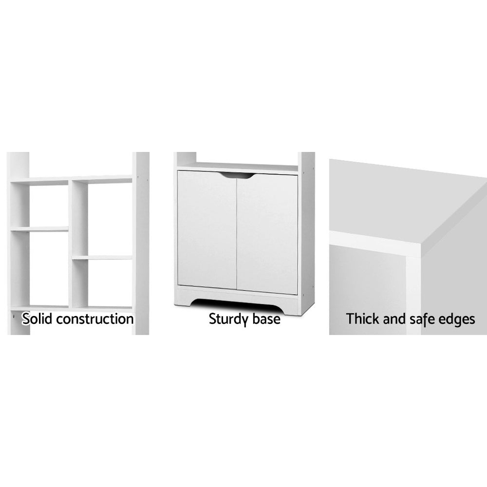 Bookcases & Shelves: Artiss Bookshelf with Cabinet - GINA White