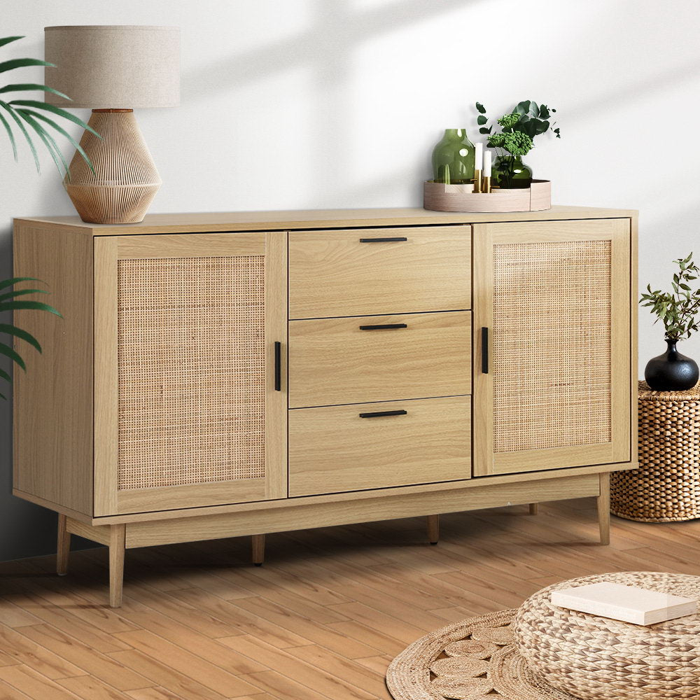 Buffets & Sideboards: Artiss Rattan Buffet Sideboard - BRIONY Oak