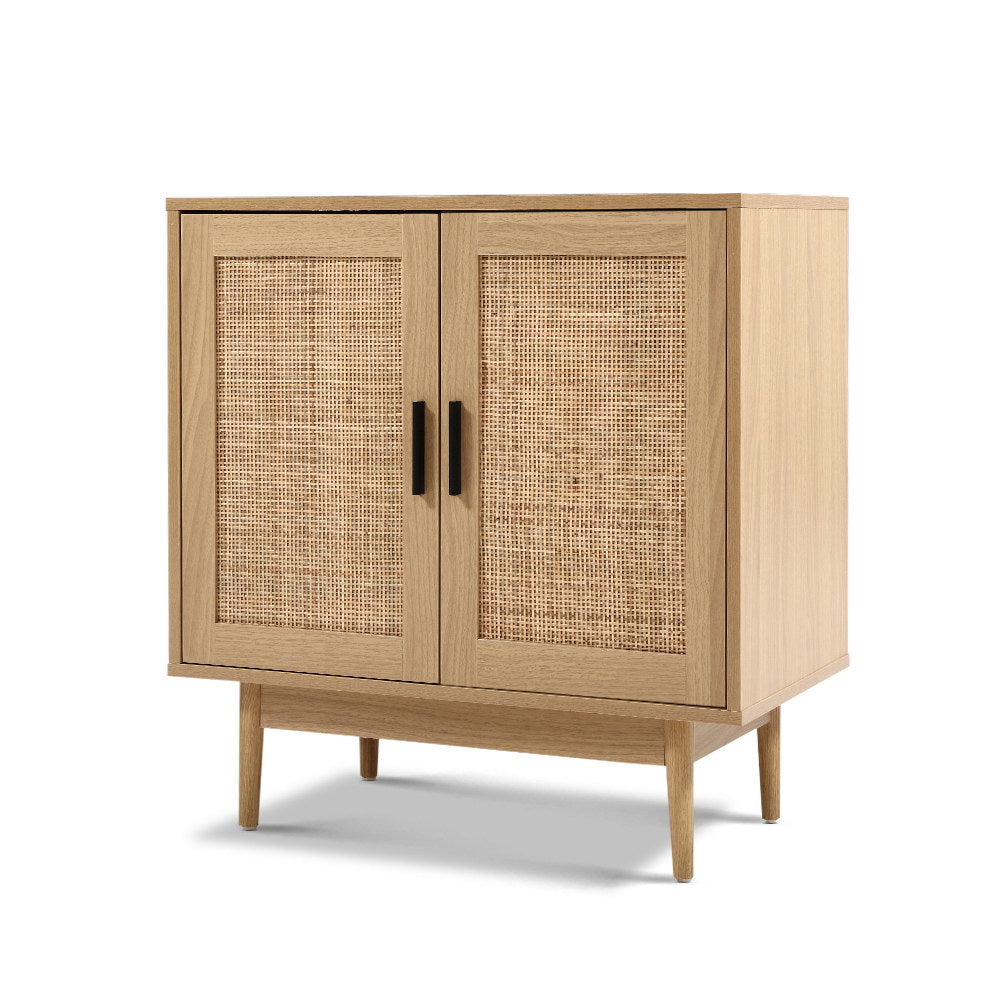 Buffets & Sideboards: Artiss Rattan Buffet Sideboard 2 Doors - BRIONY Oak