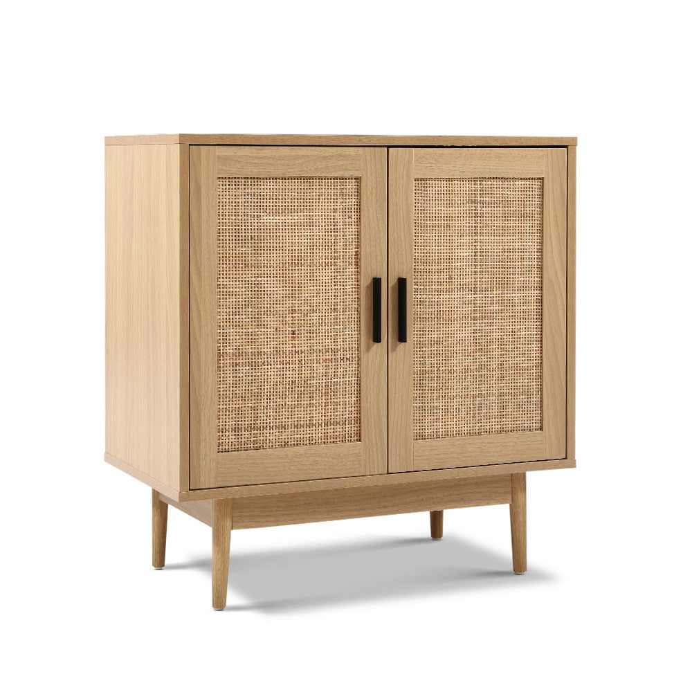 Buffets & Sideboards: Artiss Rattan Buffet Sideboard 2 Doors - BRIONY Oak