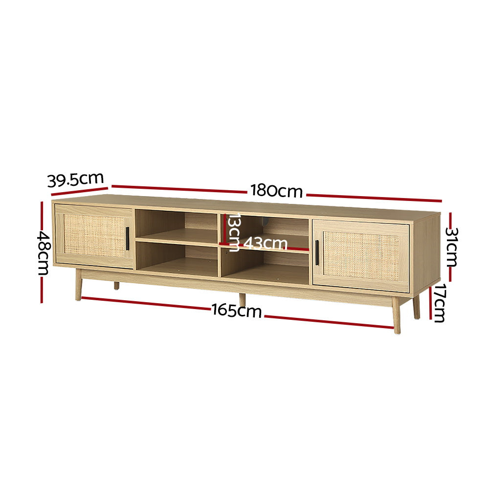 TV Units: Artiss TV Cabinet Entertainment Unit 180cm Rattan Cole