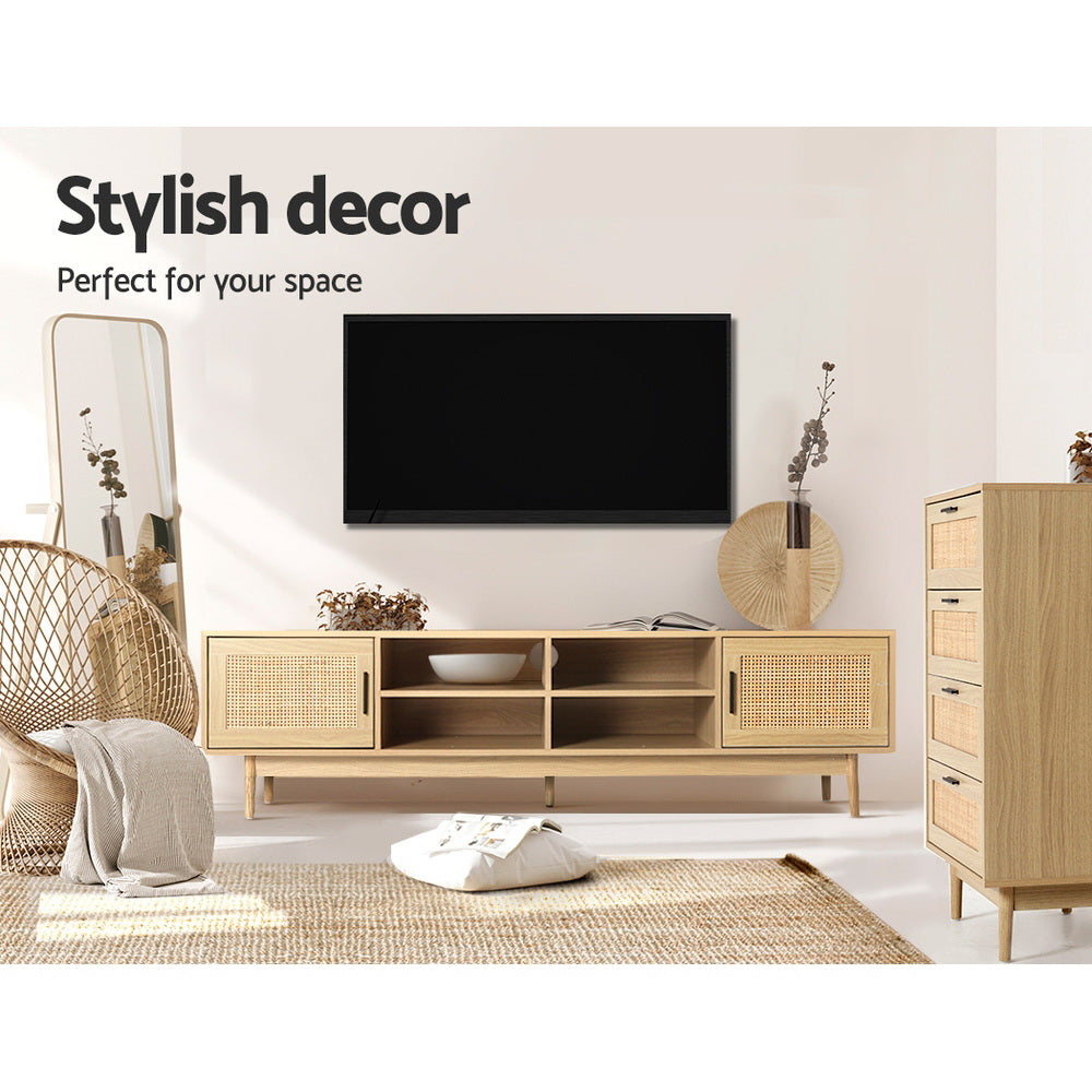 TV Units: Artiss TV Cabinet Entertainment Unit 180cm Rattan Cole