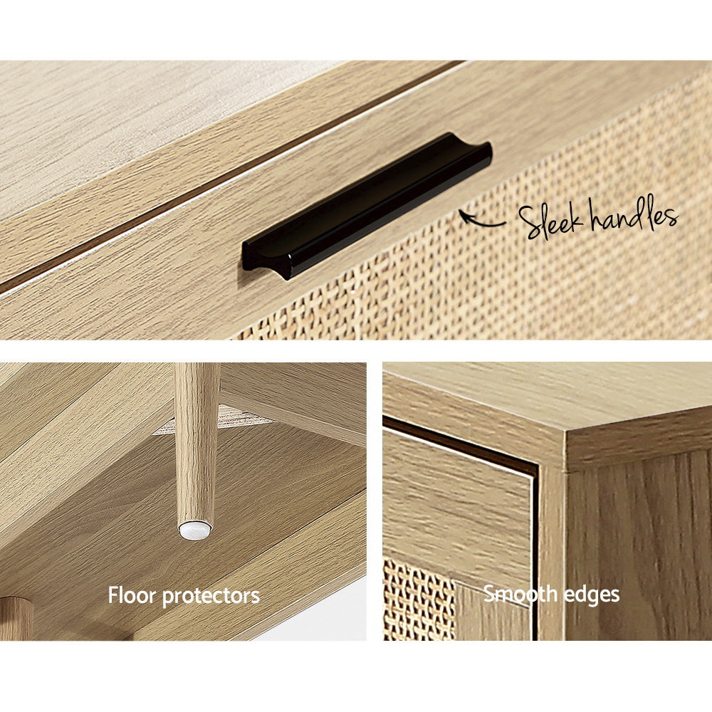 TV Units: Artiss TV Cabinet Entertainment Unit 180cm Rattan Cole