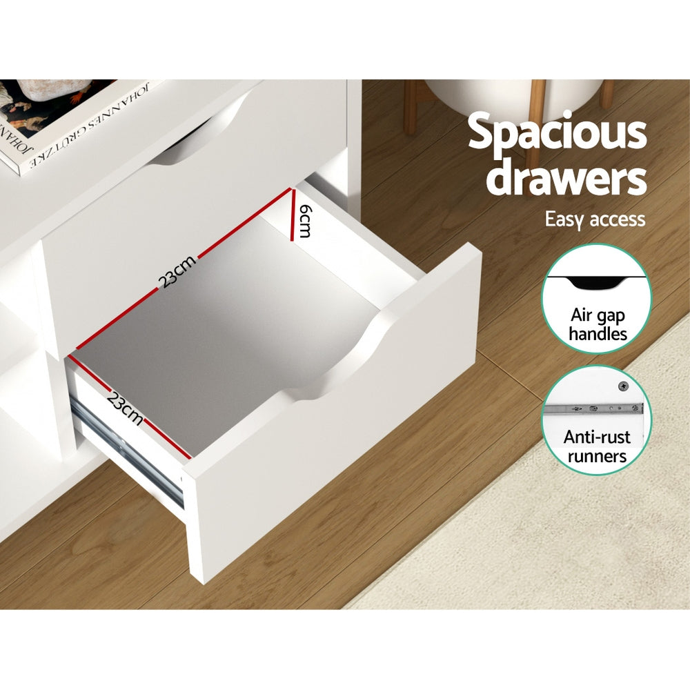 TV Units: Artiss TV Cabinet Entertainment Unit 120cm White Larin