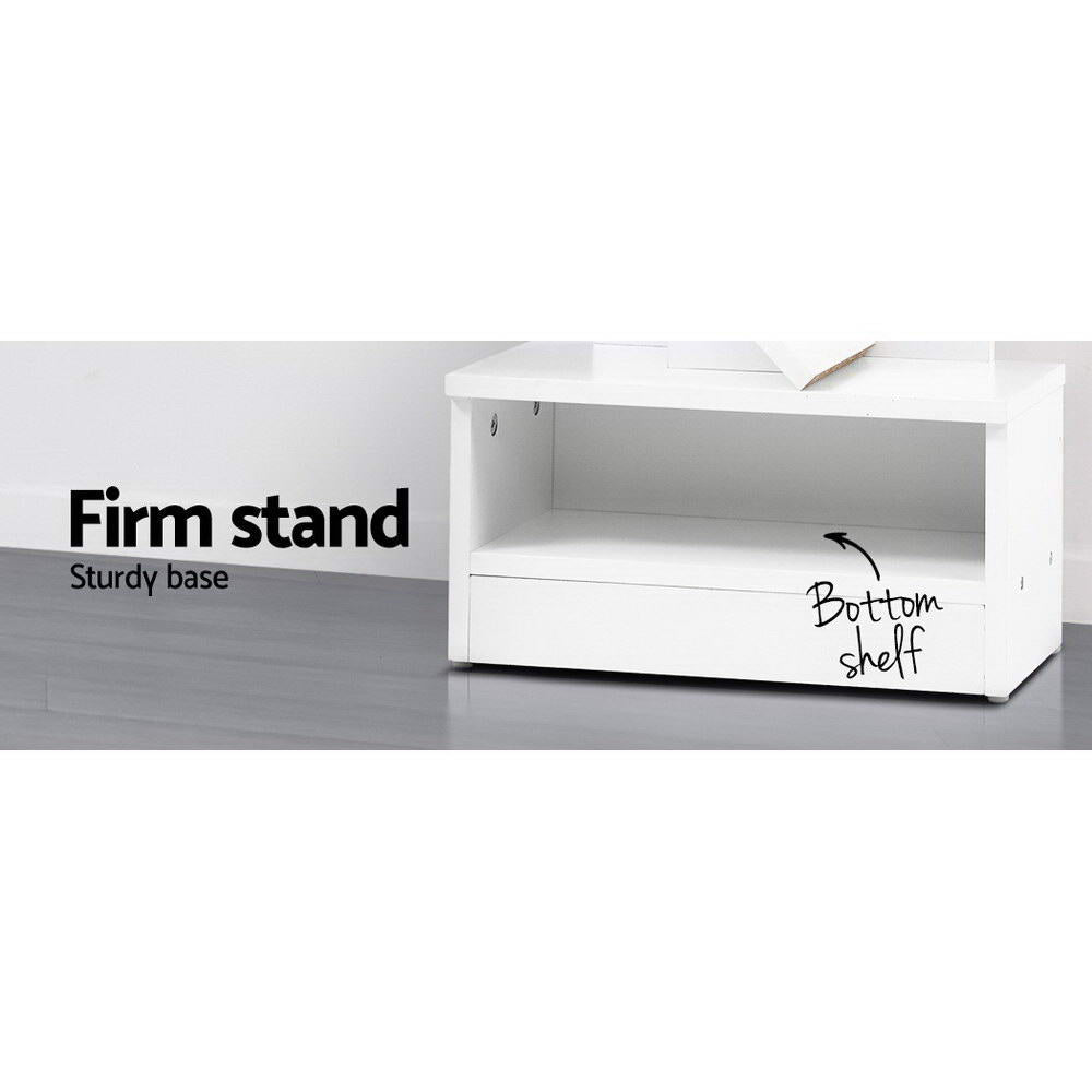 Bookcases & Shelves: Artiss Tree Bookshelf 7 Tiers - ECHO White
