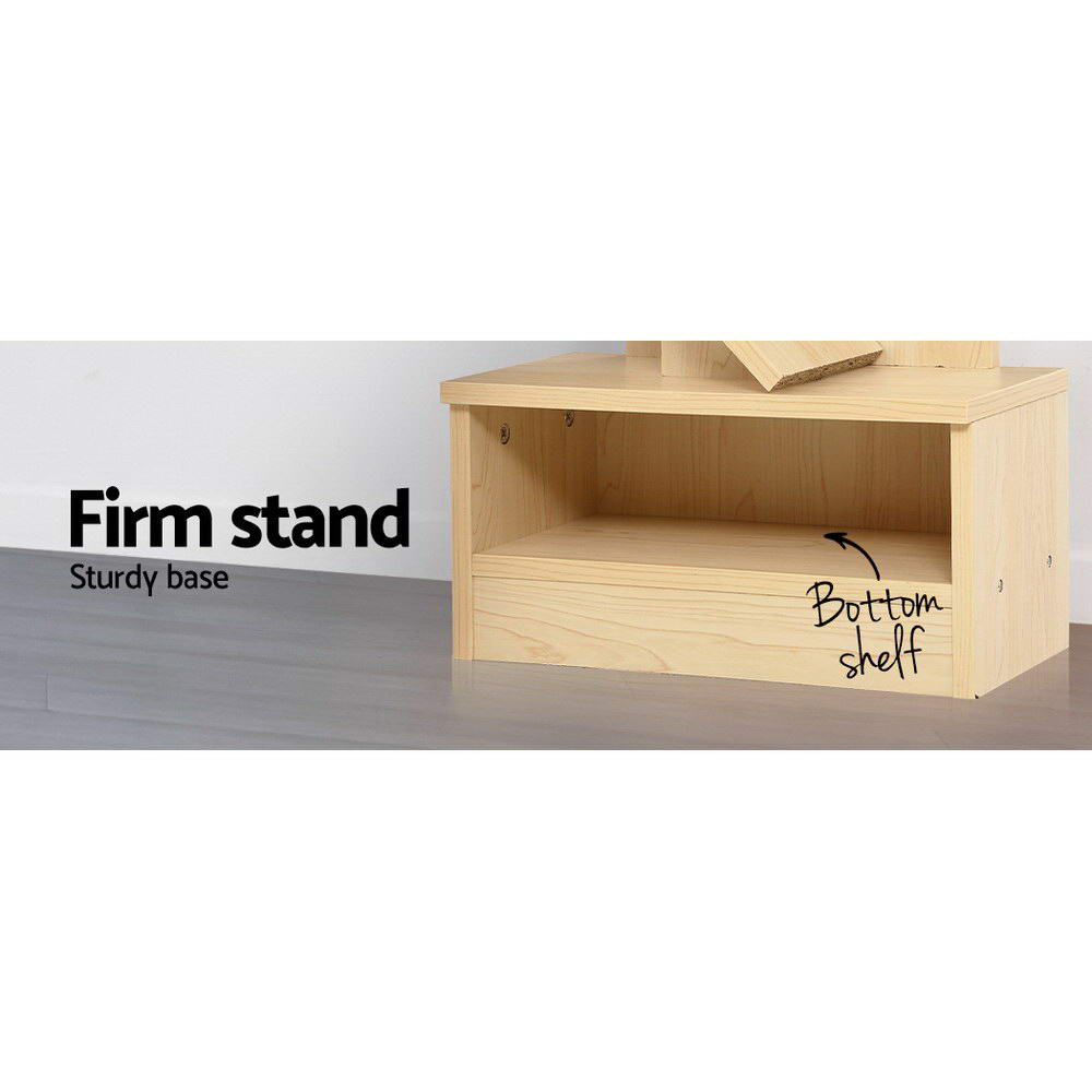 Bookcases & Shelves: Artiss Tree Bookshelf 9 Tiers - ECHO Oak