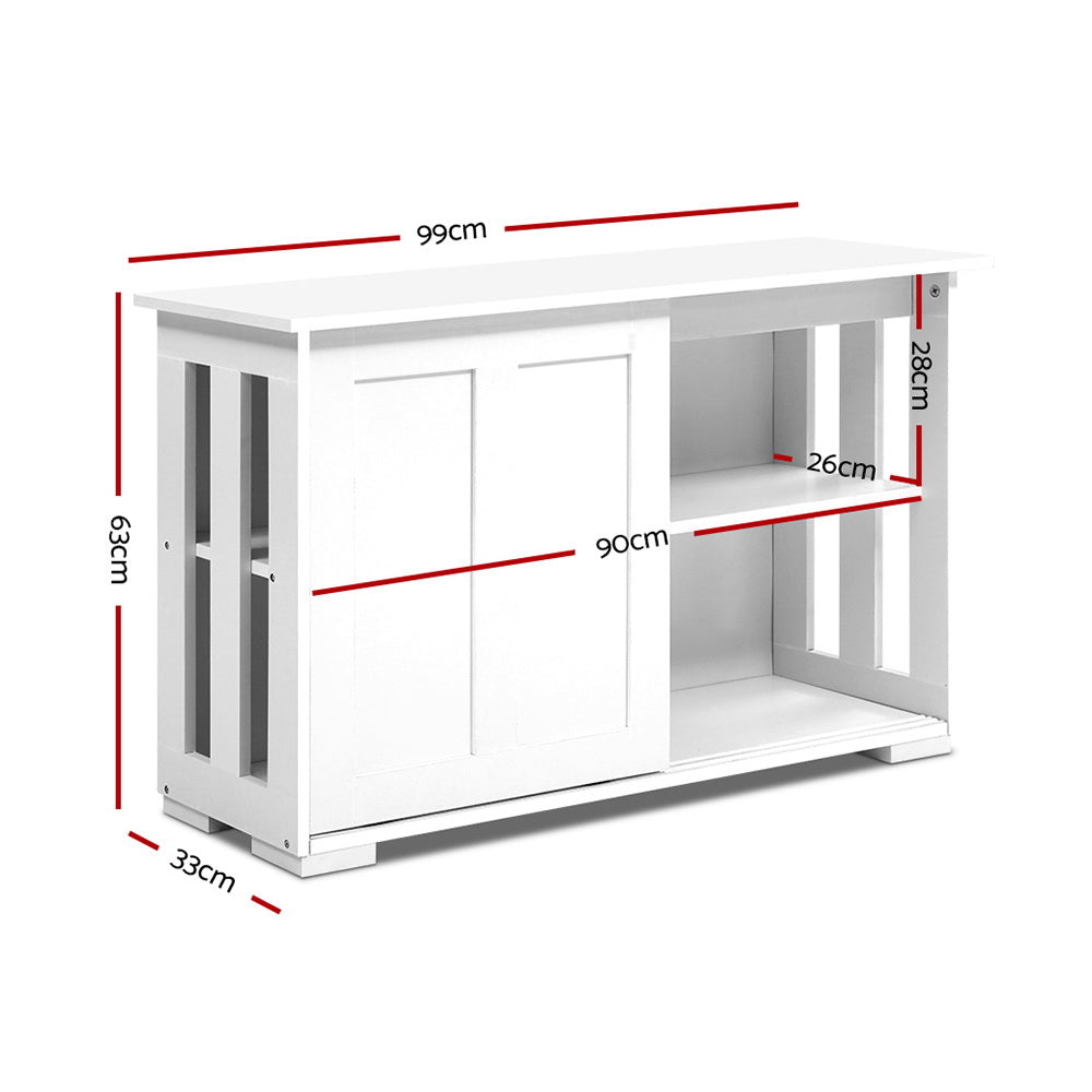 Buffets & Sideboards: Artiss Buffet Sideboard Sliding Doors - SERA White