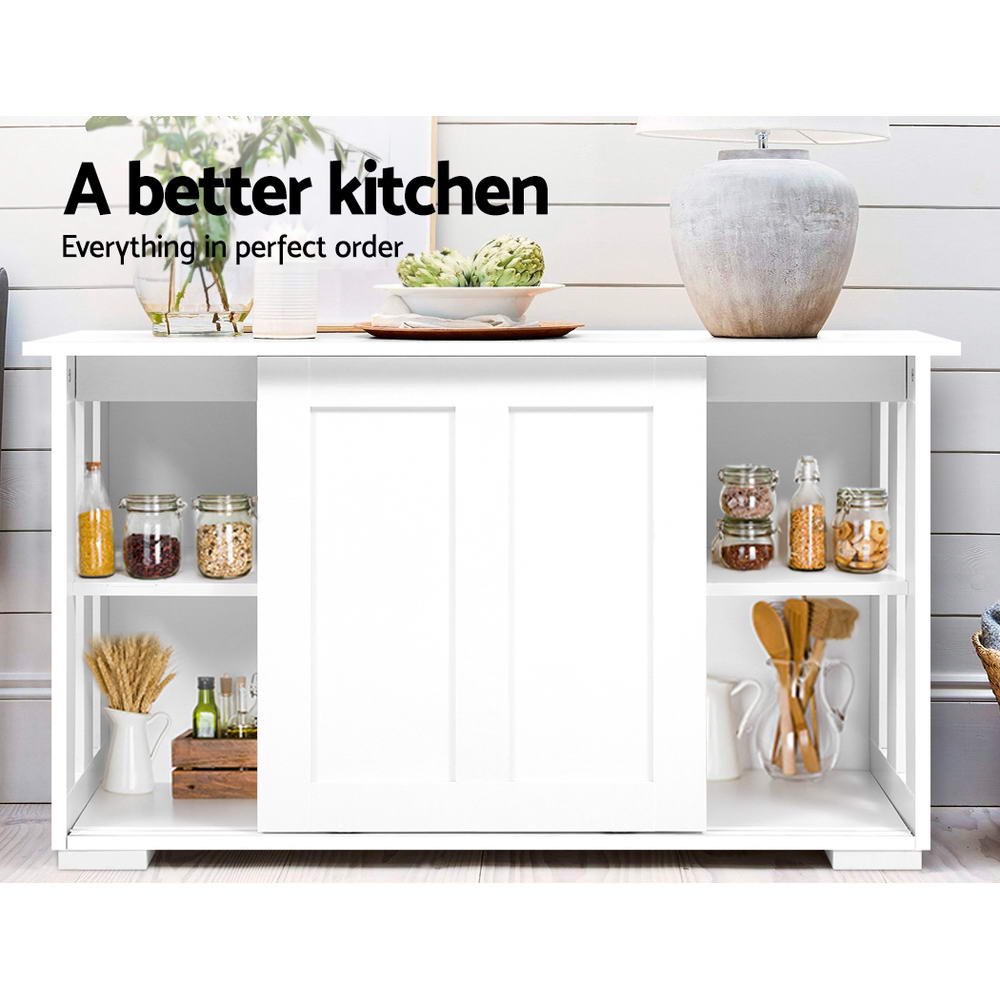 Buffets & Sideboards: Artiss Buffet Sideboard Sliding Doors - SERA White