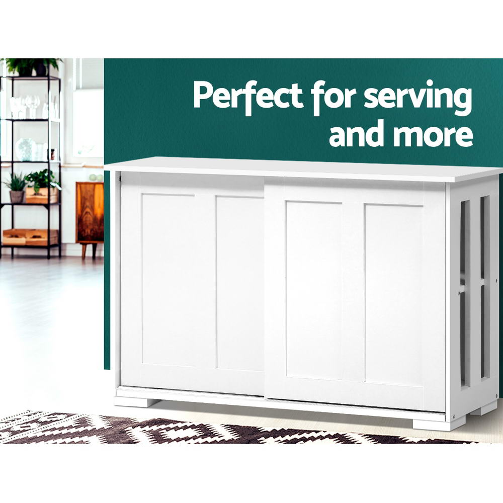 Buffets & Sideboards: Artiss Buffet Sideboard Sliding Doors - SERA White