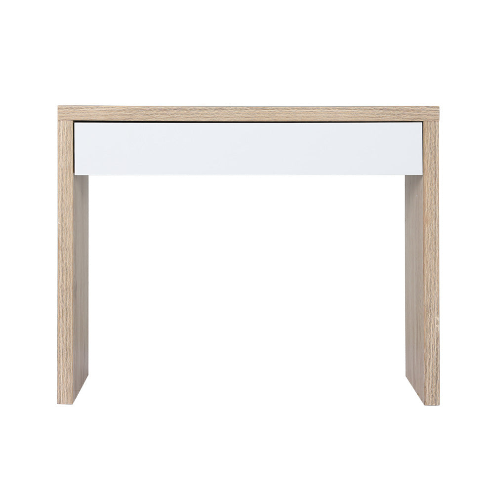 Audio Accessories: Artiss Console Table Storage Drawer Jory White Pine