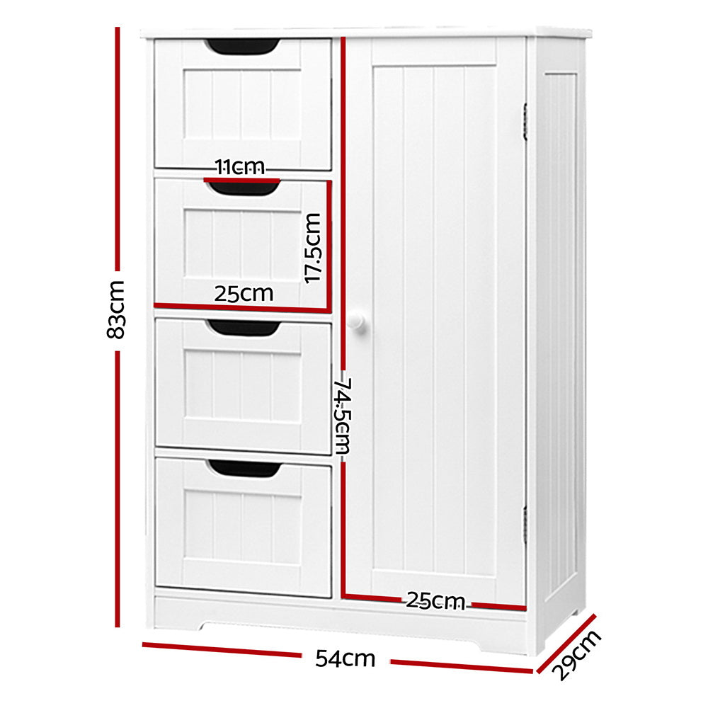 Bathroom Cabinets, Cupboards & Storage: Artiss Bathroom Cabinet Storage Drawers White