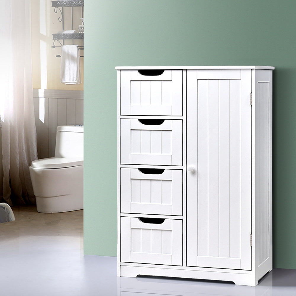 Bathroom Cabinets, Cupboards & Storage: Artiss Bathroom Cabinet Storage Drawers White