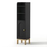 Bathroom Cabinets, Cupboards & Storage: Artiss Bathroom Storage Cabinet Floor Organizer Toilet Corner Adjustable Black