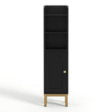 Bathroom Cabinets, Cupboards & Storage: Artiss Bathroom Storage Cabinet Floor Organizer Toilet Corner Adjustable Black