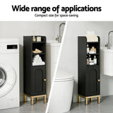 Bathroom Cabinets, Cupboards & Storage: Artiss Bathroom Storage Cabinet Floor Organizer Toilet Corner Adjustable Black