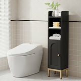 Bathroom Cabinets, Cupboards & Storage: Artiss Bathroom Storage Cabinet Floor Organizer Toilet Corner Adjustable Black