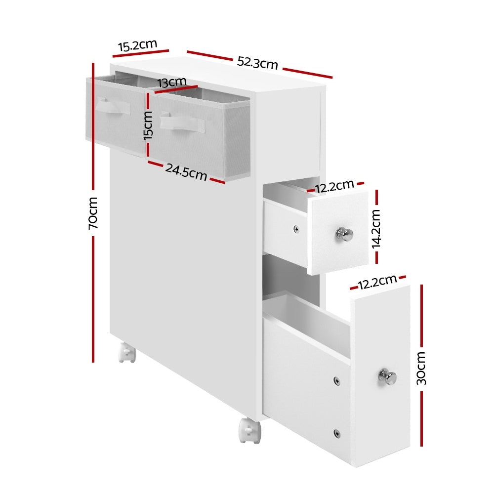 Bathroom Cabinets, Cupboards & Storage: Artiss Bathroom Cabinet Storage Toilet Organiser