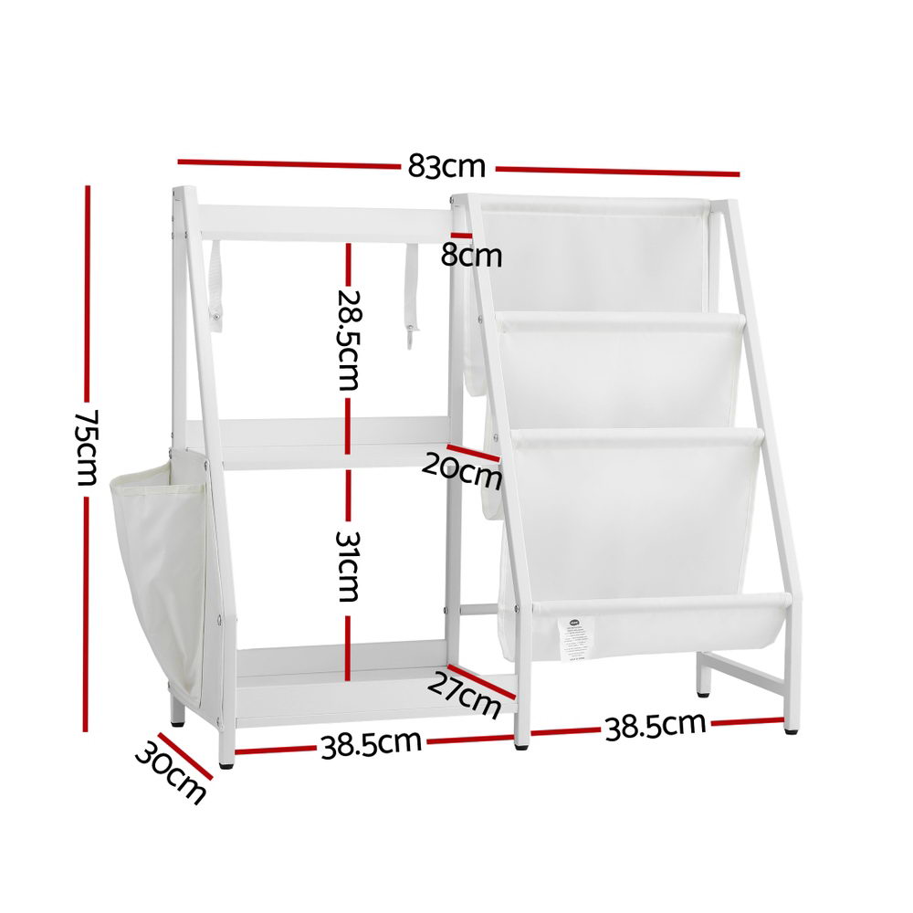 Kid's Bookcases & Shelves: Keezi 3-Tier Kids Bookshelf Bookcase Children Toy Storage Organizer Rack Display Shelf