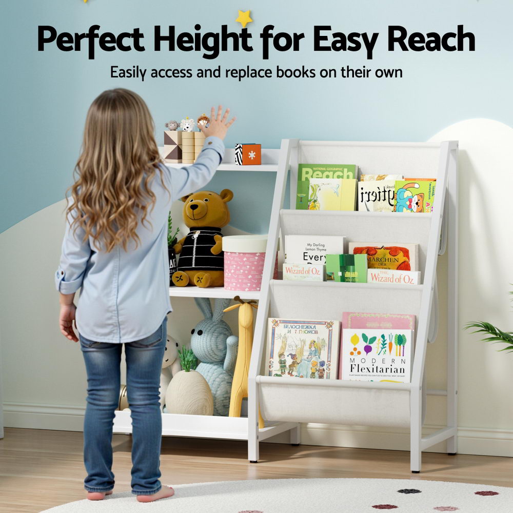 Kid's Bookcases & Shelves: Keezi 3-Tier Kids Bookshelf Bookcase Children Toy Storage Organizer Rack Display Shelf