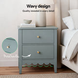 Bedside Tables: Artiss Bedside Table 2 Drawers Bedroom Storage Nightstand Green