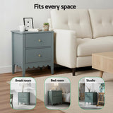 Bedside Tables: Artiss Bedside Table 2 Drawers Bedroom Storage Nightstand Green