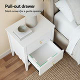 Bedside Tables: Artiss Bedside Table 2 Drawers Bedroom Storage Nightstand White